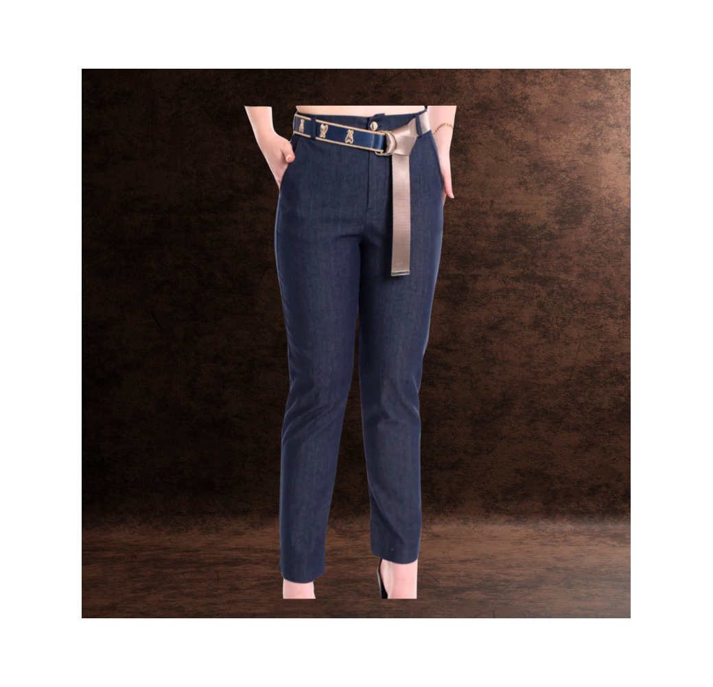 Pantalon slim - Coupe cigarette avec ceinture