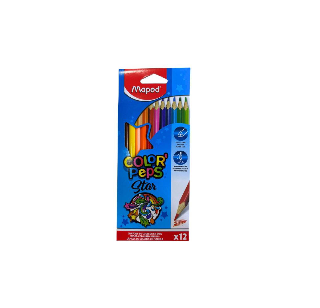 Crayons de couleur Color’Peps 12 – Maped