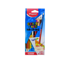 Crayons de couleur Color’Peps Duo Colors 12 – Maped