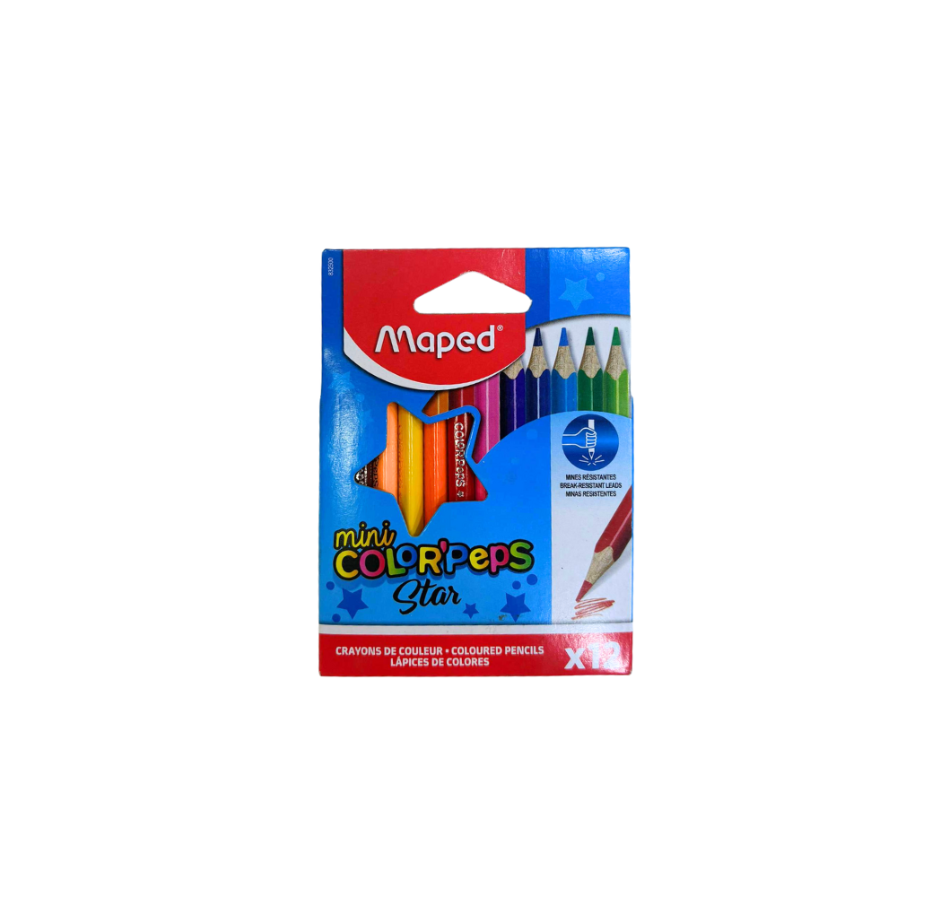 Crayons de couleur Color’Peps Mini Colors 12 – Maped