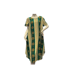 Robe Jebba colorée à motifs Beige et Vert