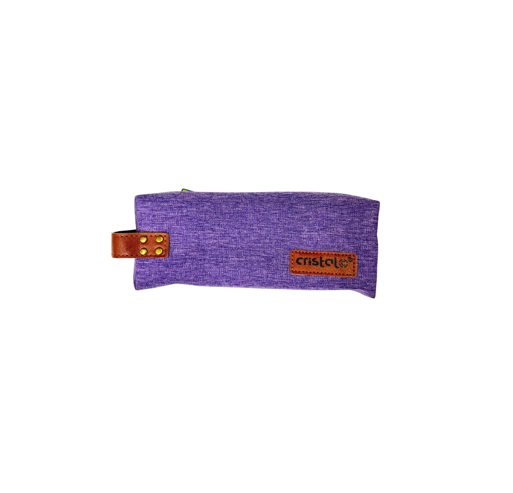 Trousse violette tissu – Cristal
