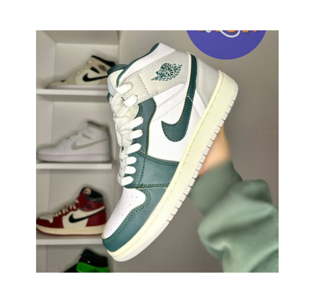 Jordan 1 Mid vert oxydé