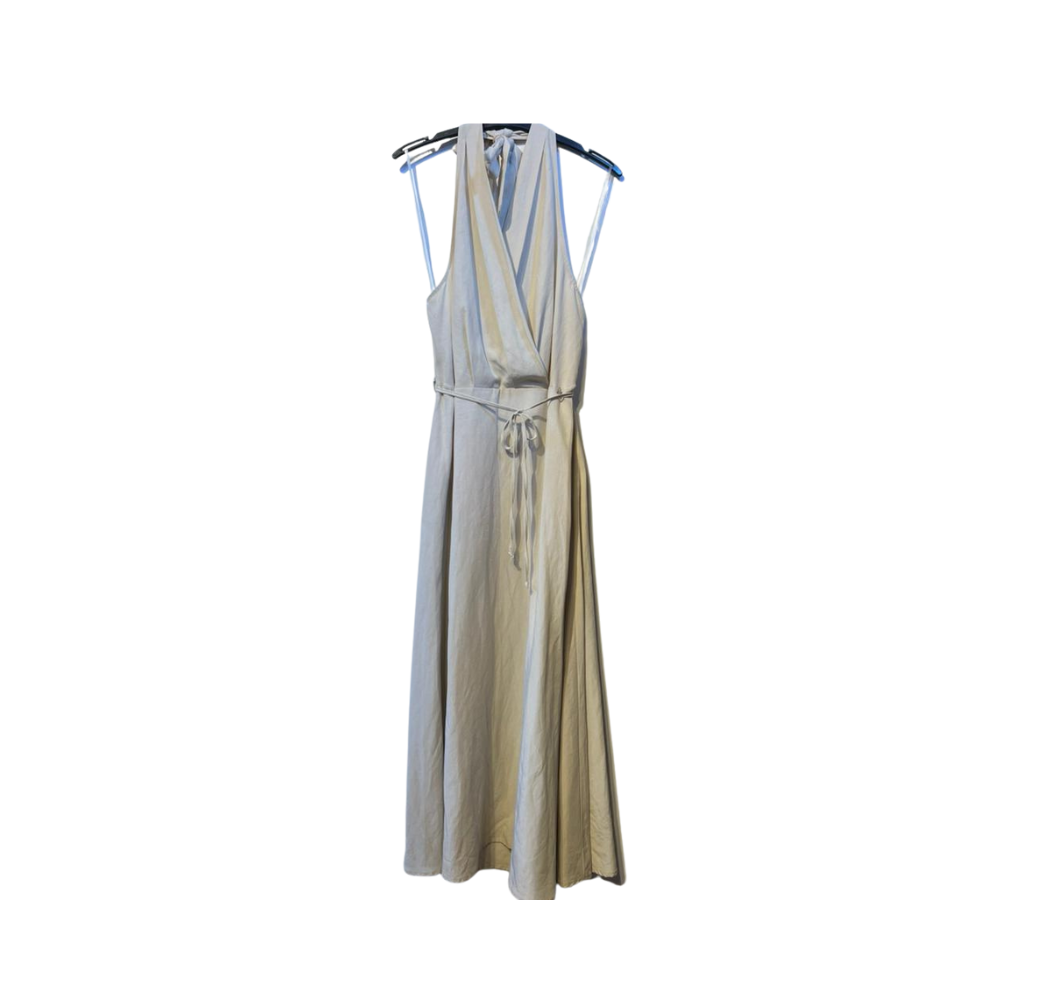 Robe d’été en Lin -Beige 