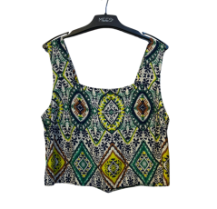 Ensemble à motifs - vert et jaune 