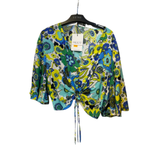 Ensemble à fleurs - jaune te bleu