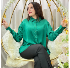 Chemise satin Vert