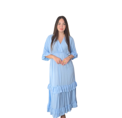 Robe d'été longue bleu