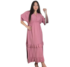 Robe d'été longue rose