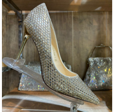 Escarpins à strass doré– Les Jolie Shoes