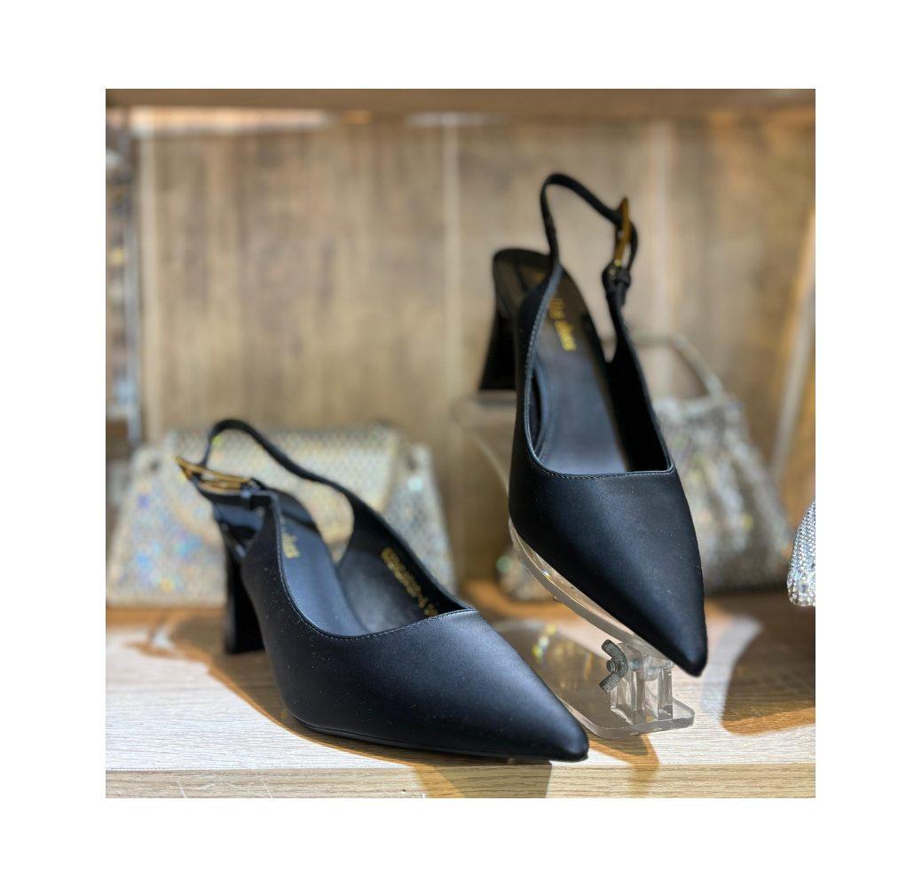 Escarpins noir - talon carré