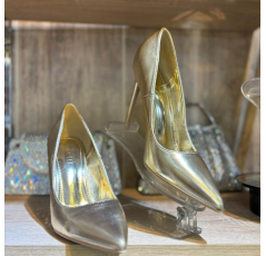 Escarpins brillant doré