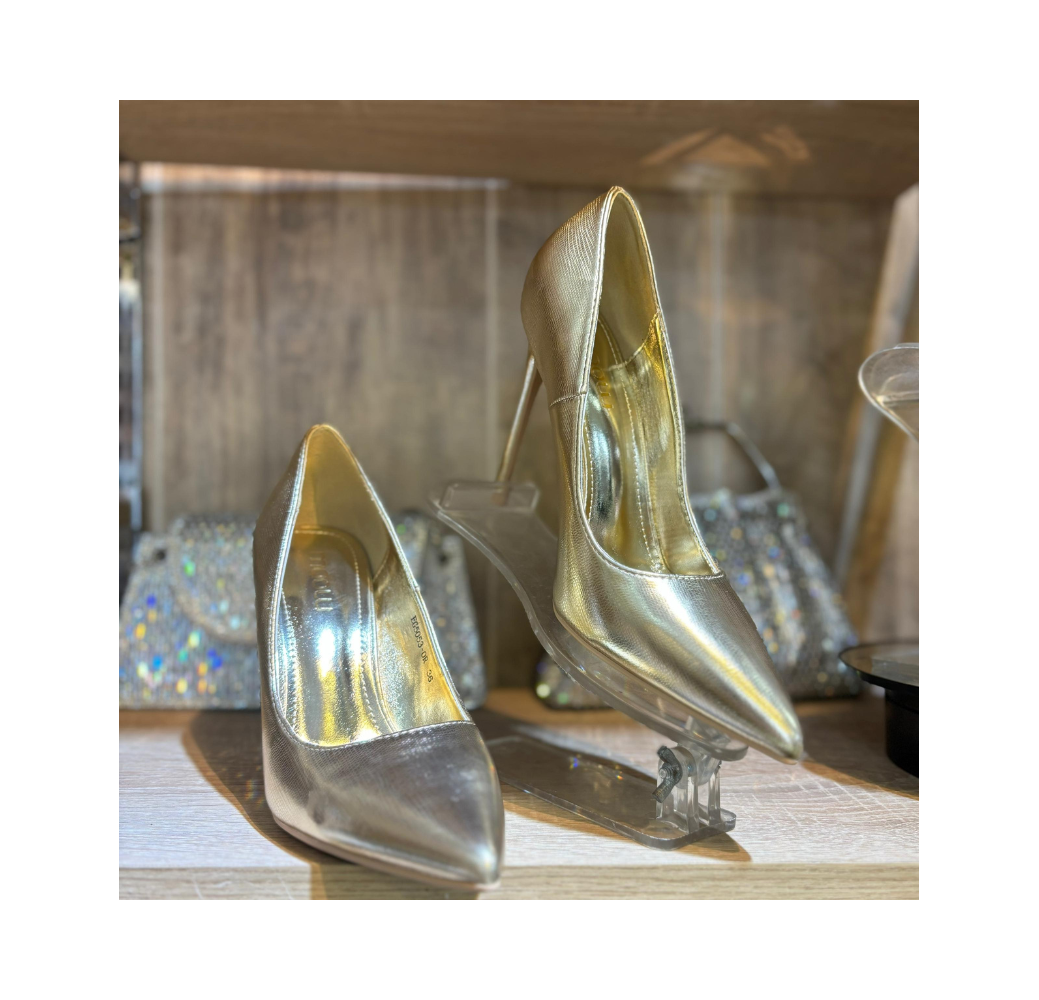 Escarpins brillant doré