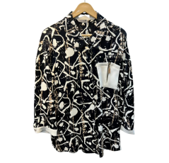Chemise femme à motifs noire et balnc 