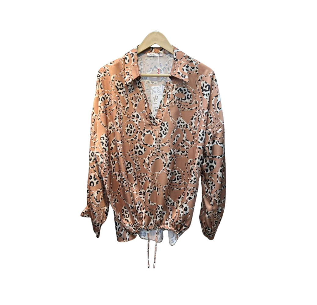 Chemise femme à motifs léopard