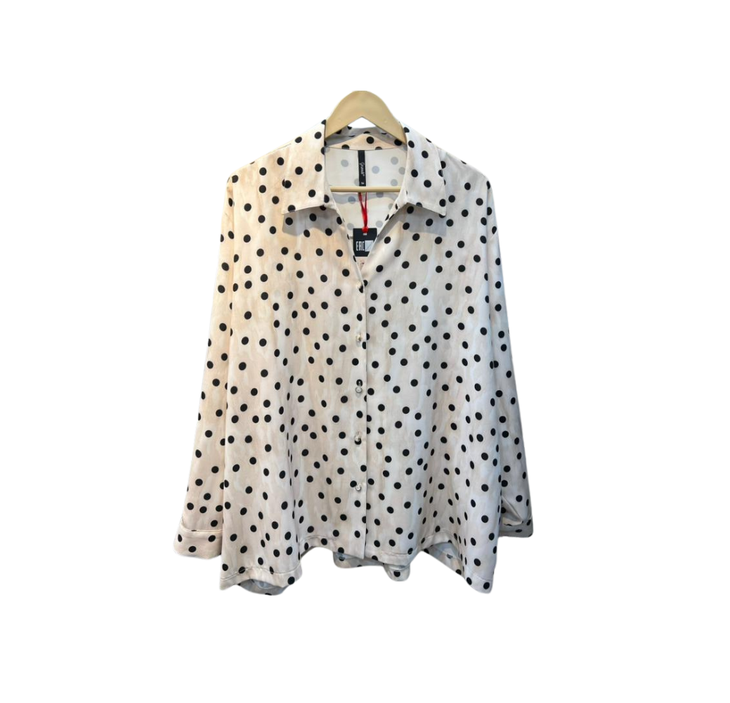 Chemise femme à petits pois