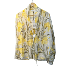 Chemise femme à motifs jaune 