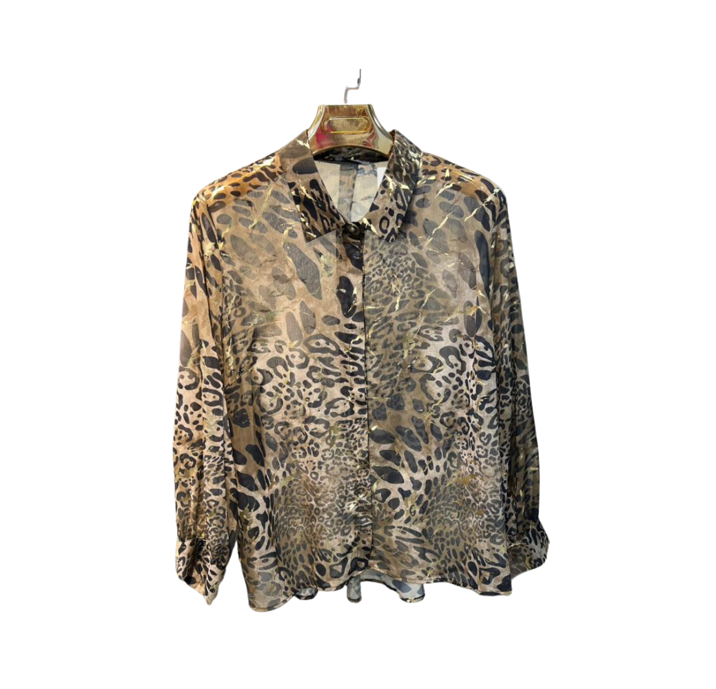 Chemise femme imprimé léopard