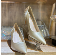 Escarpins doré peau de serpent