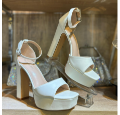 Sandales plateforme blanches