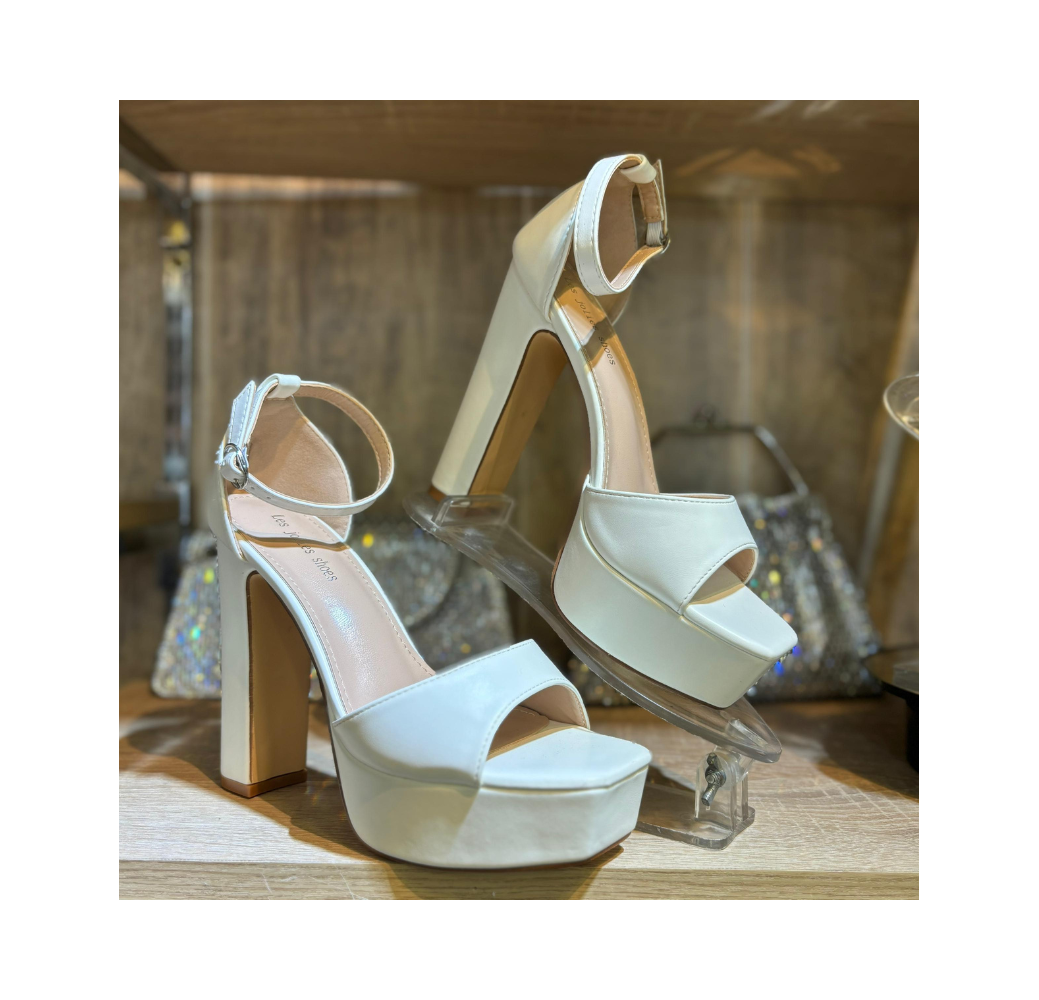 Sandales plateforme blanches