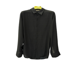 Chemise en lin noir