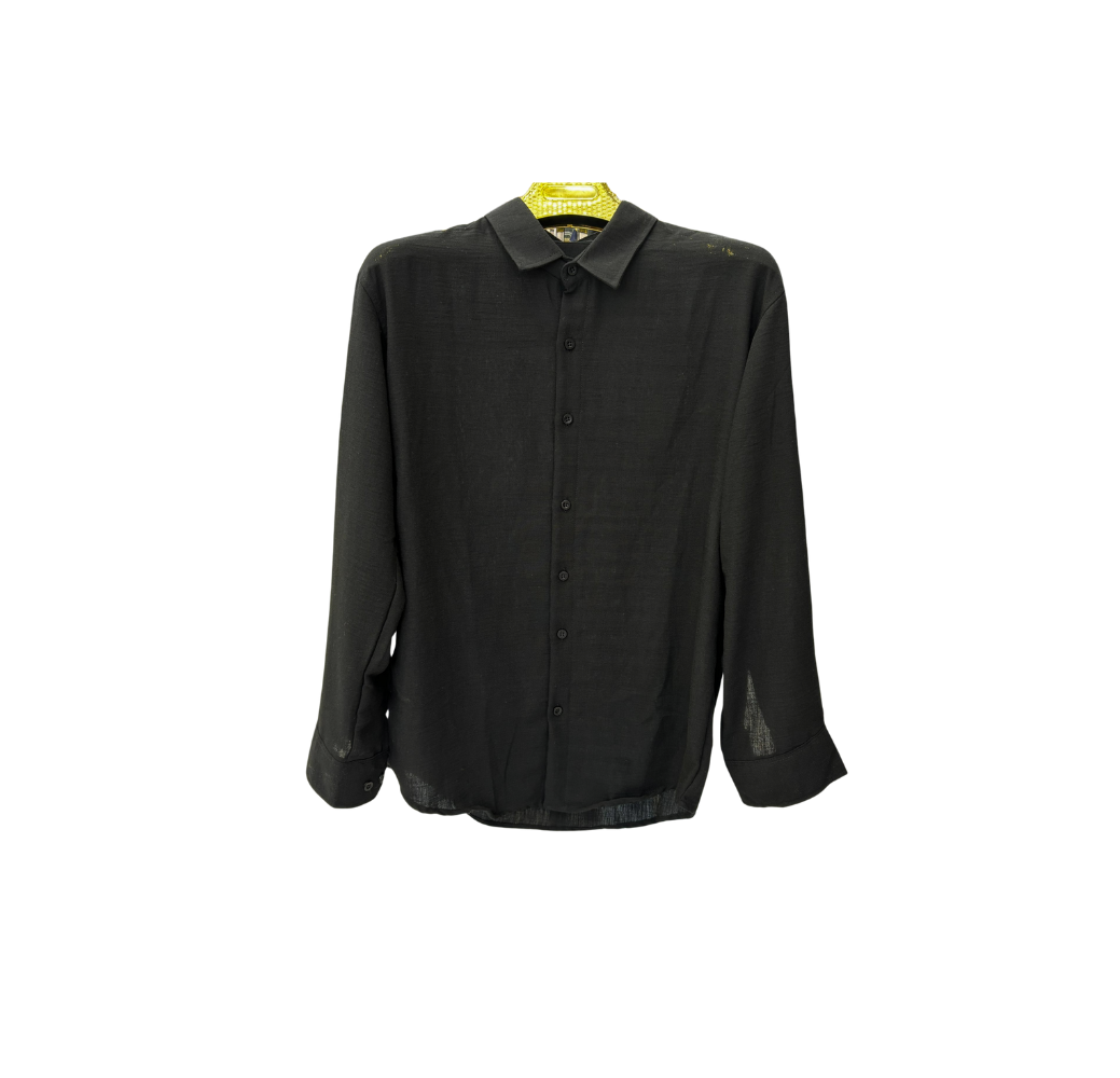 Chemise en lin noir