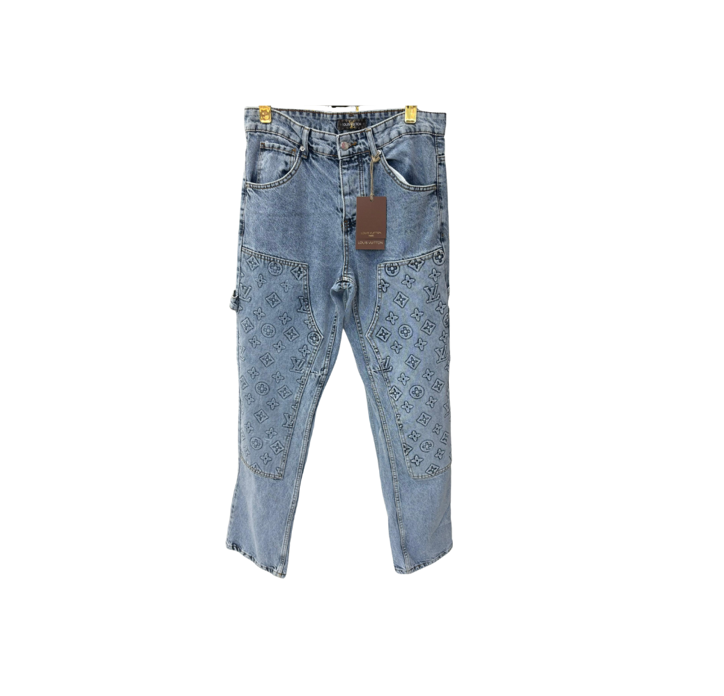 Pantalon en jean LV bleu matte