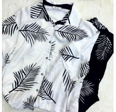 Pyjama deux pièces bleu nuit