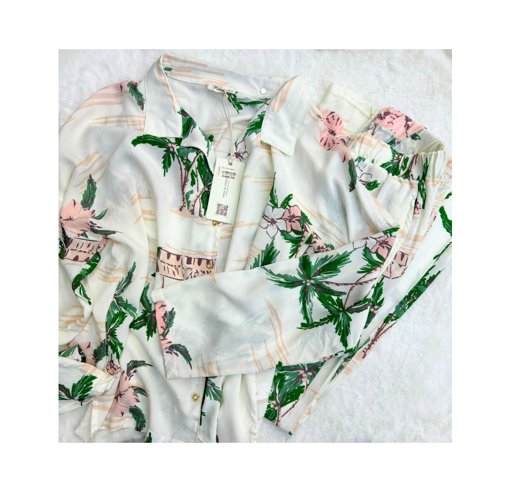 Pyjama deux pièces léger rose