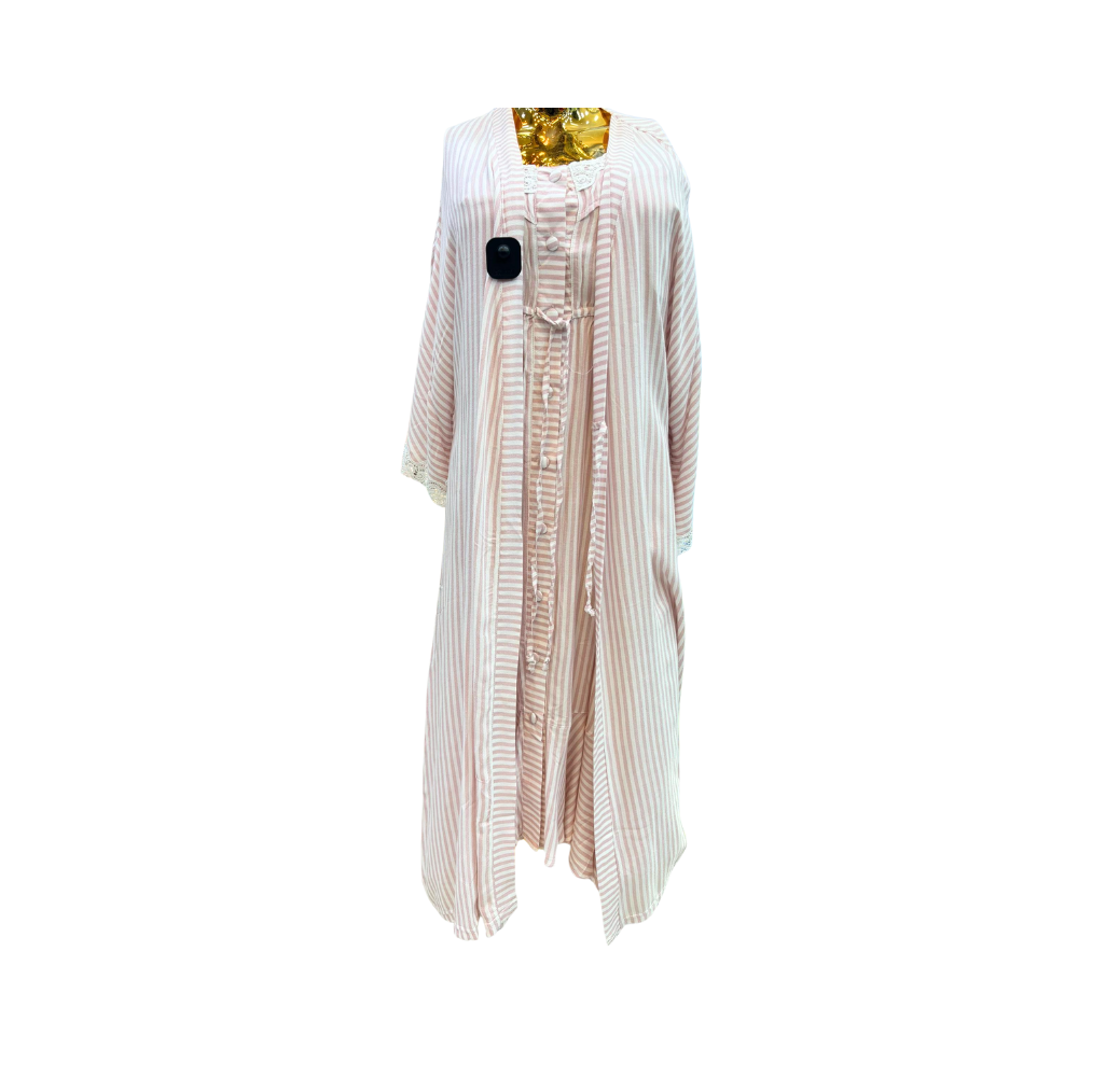 Nuisette d’allaitement robe et kimono rose