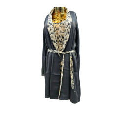 Nuisette d’allaitement deux pièces robe et kimono grise