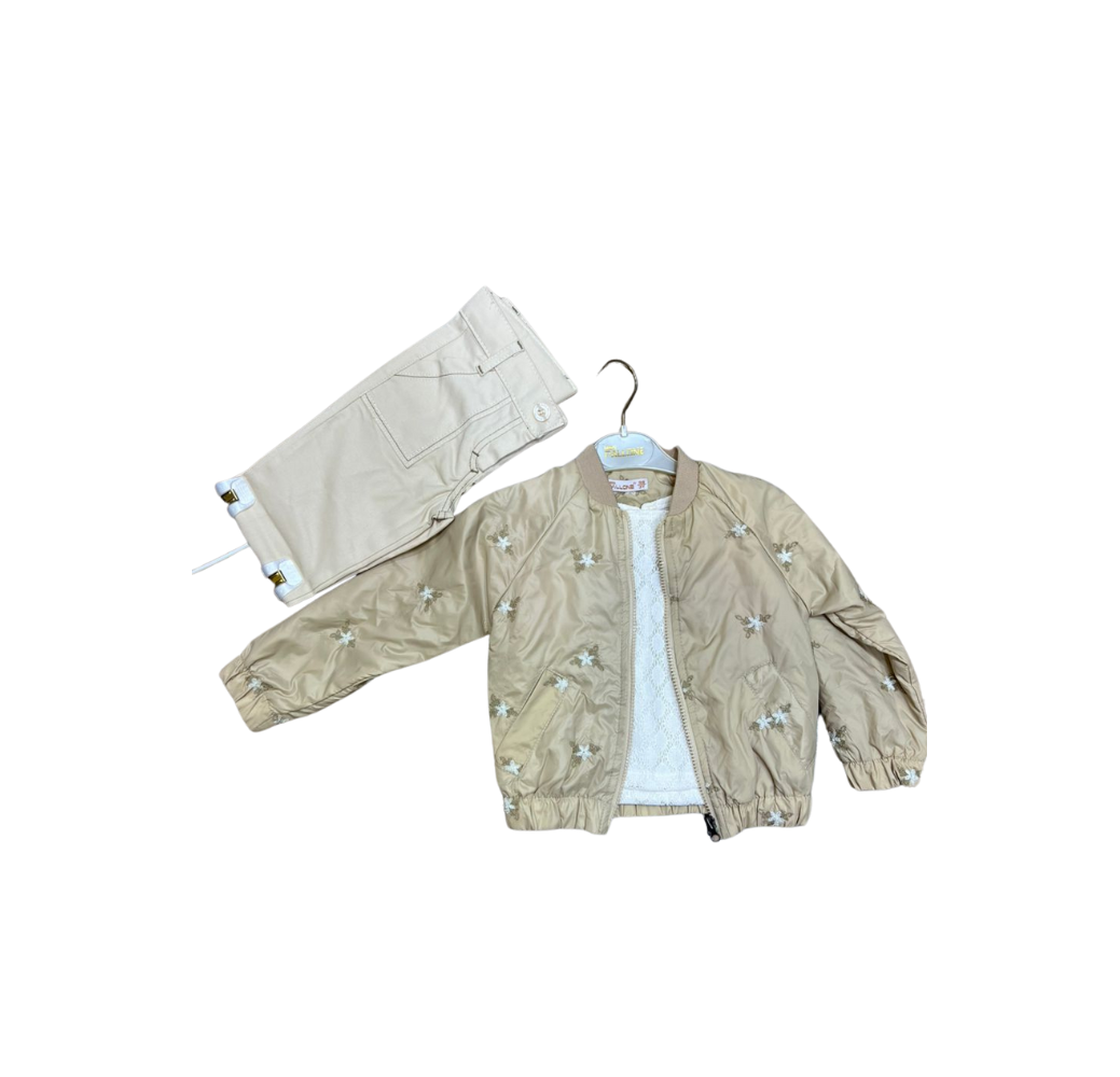 Set 3 pièces : pantalon, veste et haut