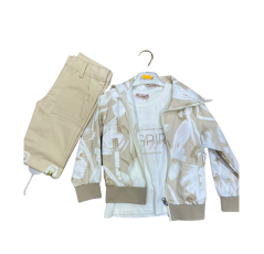 Set 3 pièces : pantalon, veste et haut