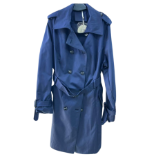 Trench coat bleu nuit ceinturé