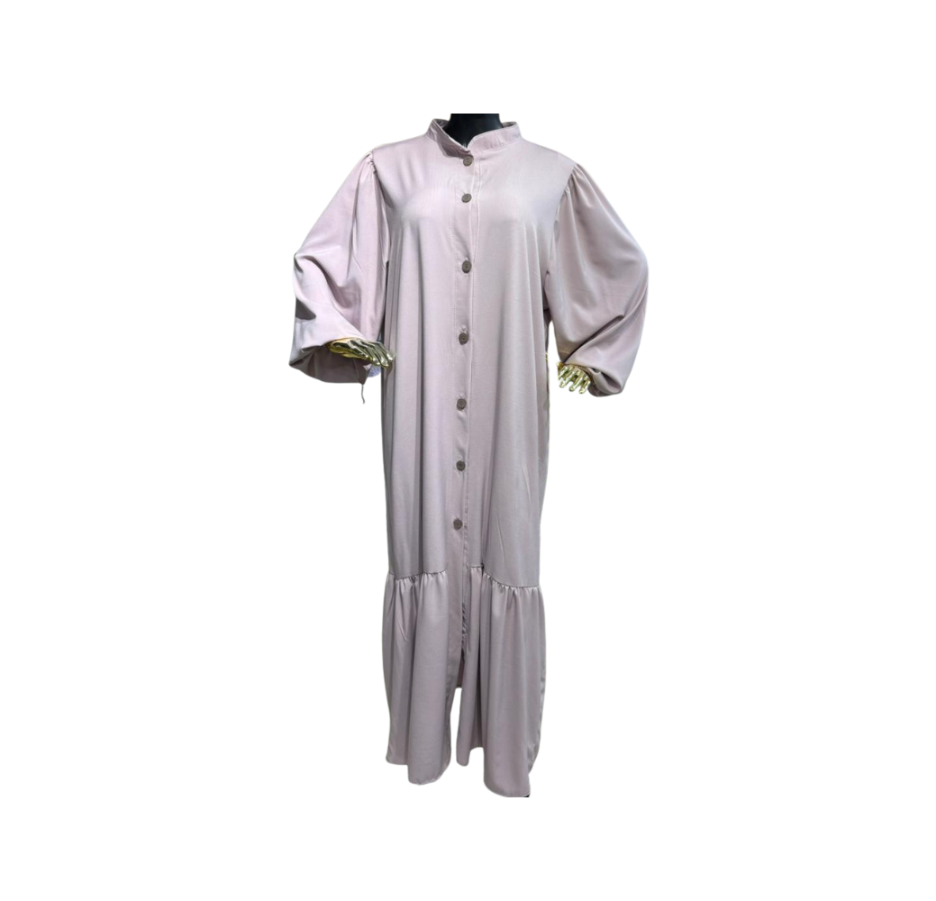 Hijab Long Femmes avec Boutons Rose – Bahdja Boutique