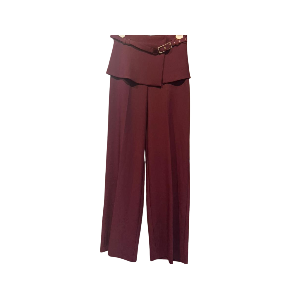 Pantalon classique bordeaux