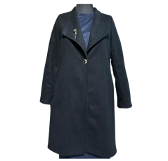 Veste Mi-Longue Noir Feutré avec Poche – Boutique Bahdja