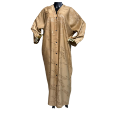 Abaya de Soirée à Strass beige Femme – Boutique Bahdja