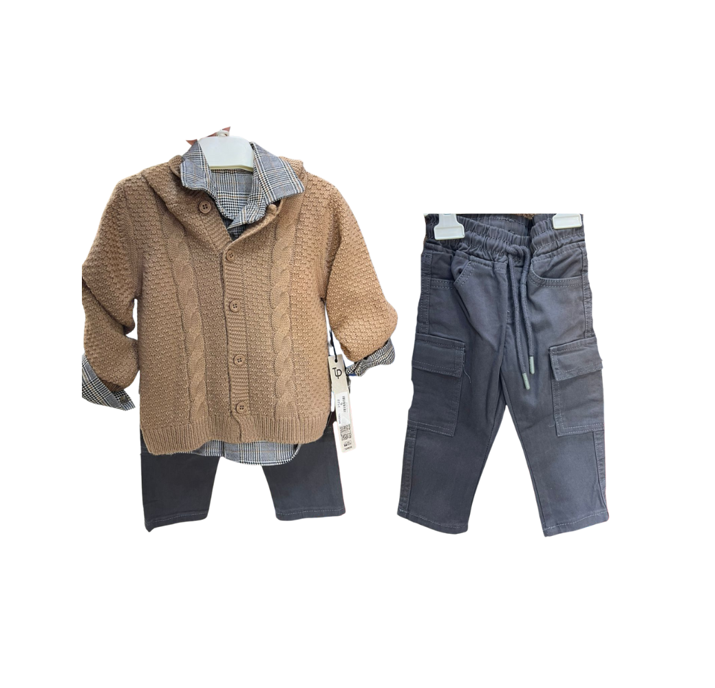 Ensemble pour garçon – chemise, pantalon et haut 