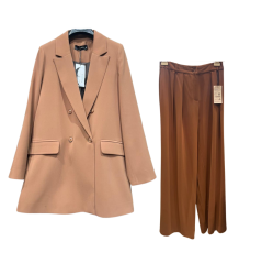 Ensemble classique blazer avec pantalon brique