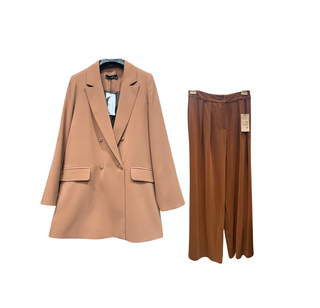 Ensemble classique blazer avec pantalon brique