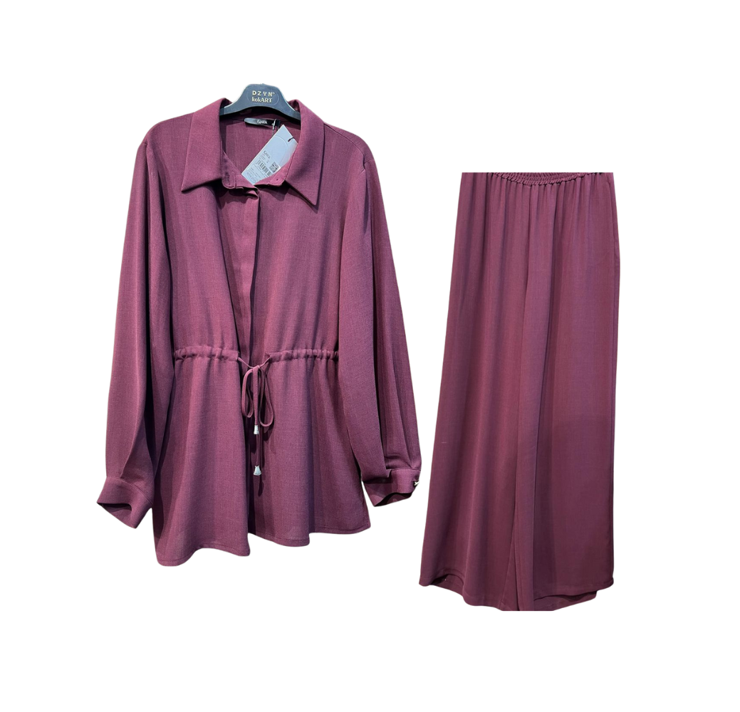 Ensemble élégant mauve