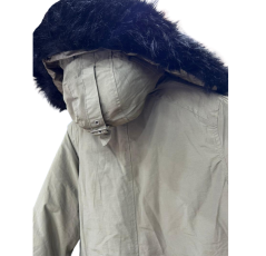 Veste vert Kaki à Col Fourrure