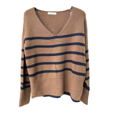 Haut marron à rayures